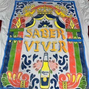 UO: Colorful Graphic Tee with Corona Extra Design